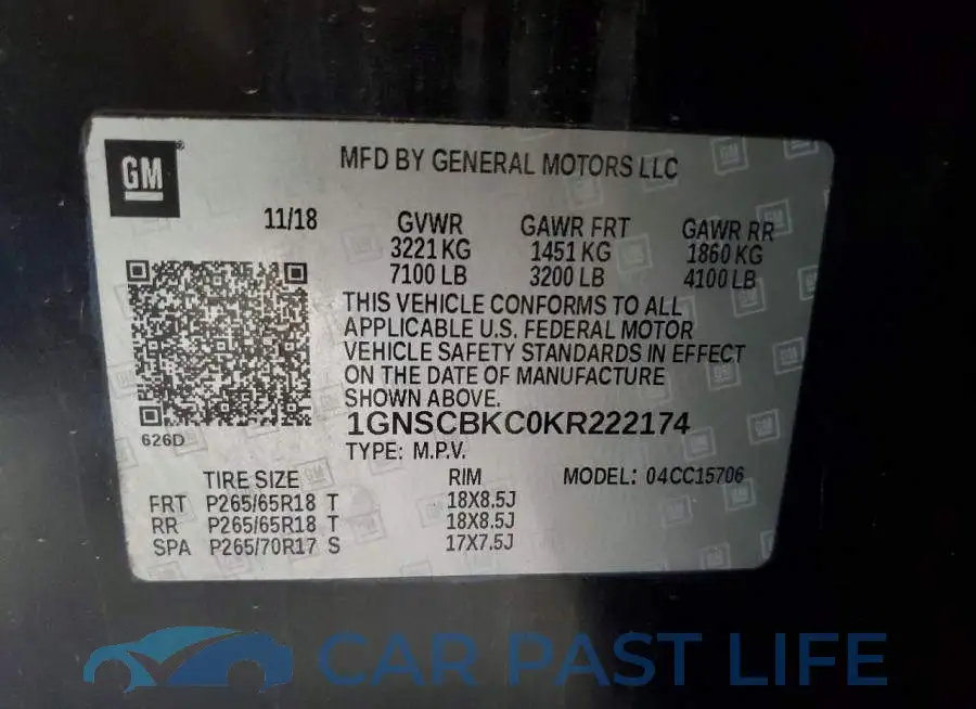 1GNSCBKC0KR222174# 13