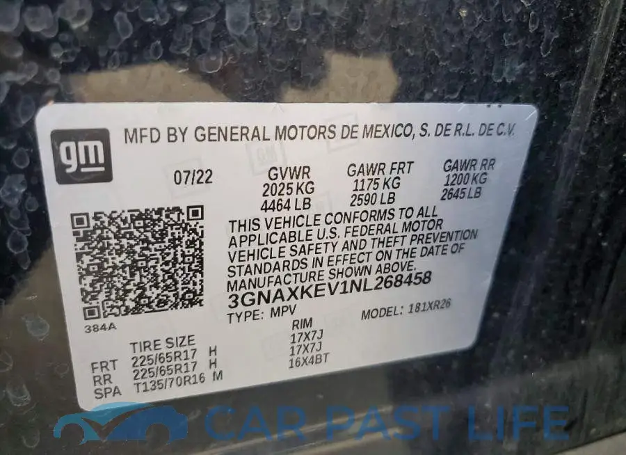 3GNAXKEV1NL268458# 13