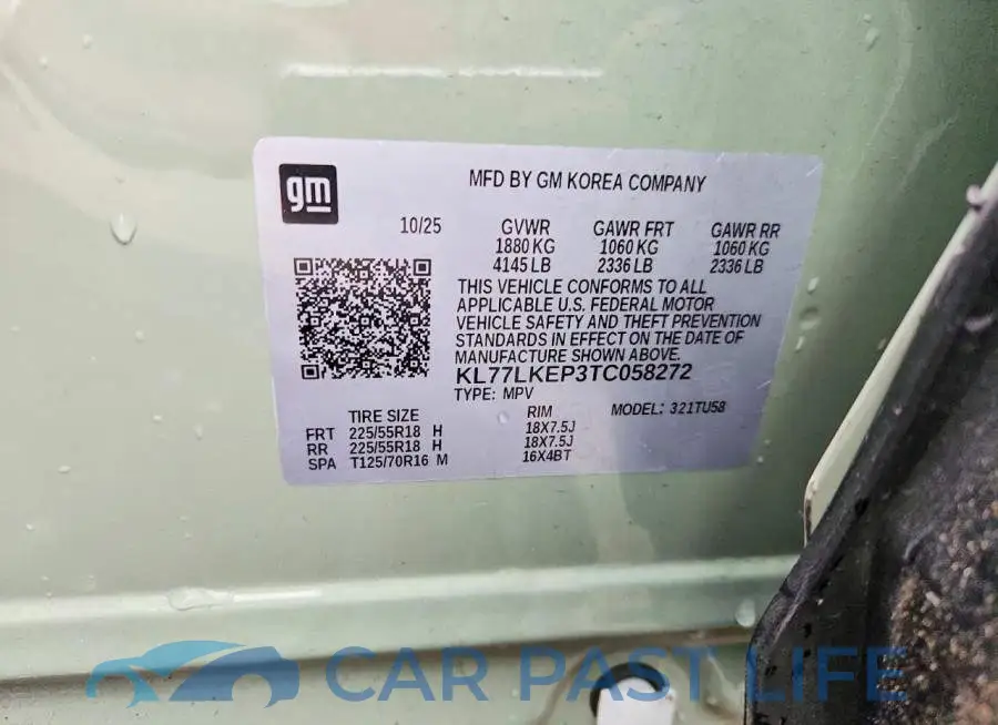 KL77LKEP3TC058272# 14