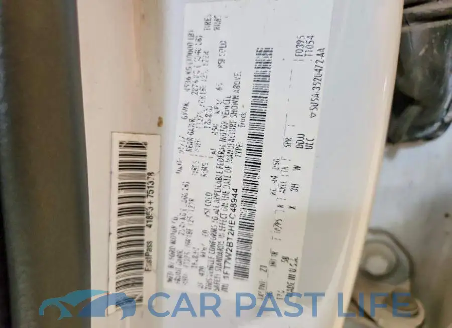 1FT7W2BT2HEC48944# 12