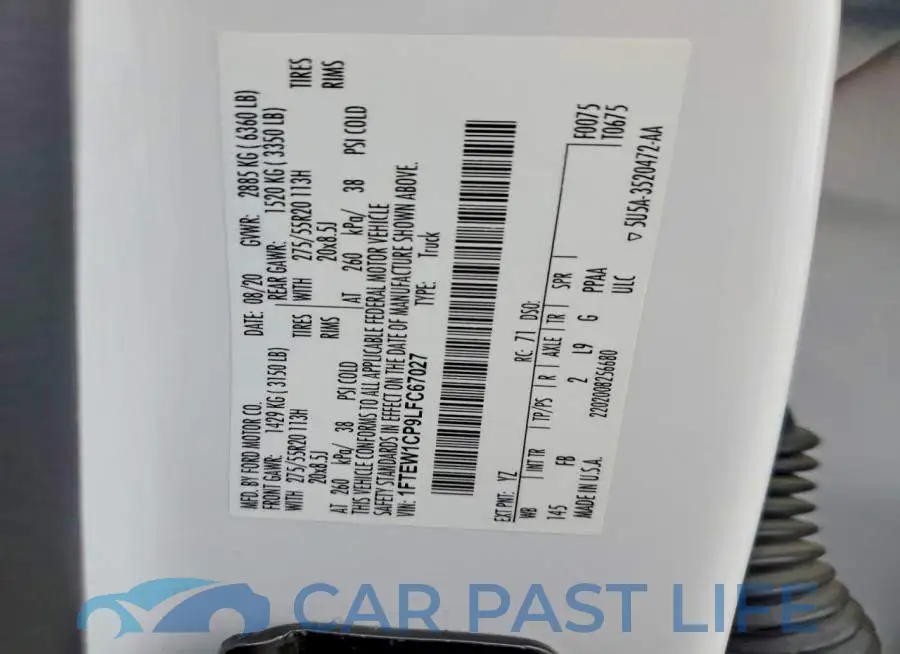 1FTEW1CP9LFC67027# 12