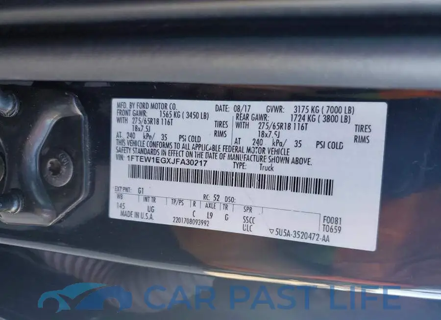 1FTEW1EGXJFA30217# 13