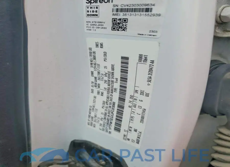 1FTFW1EG3JFC03080# 12