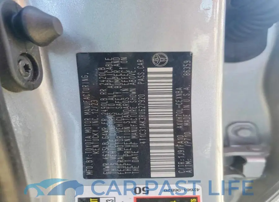 4T1C31AK3RU627920# 12