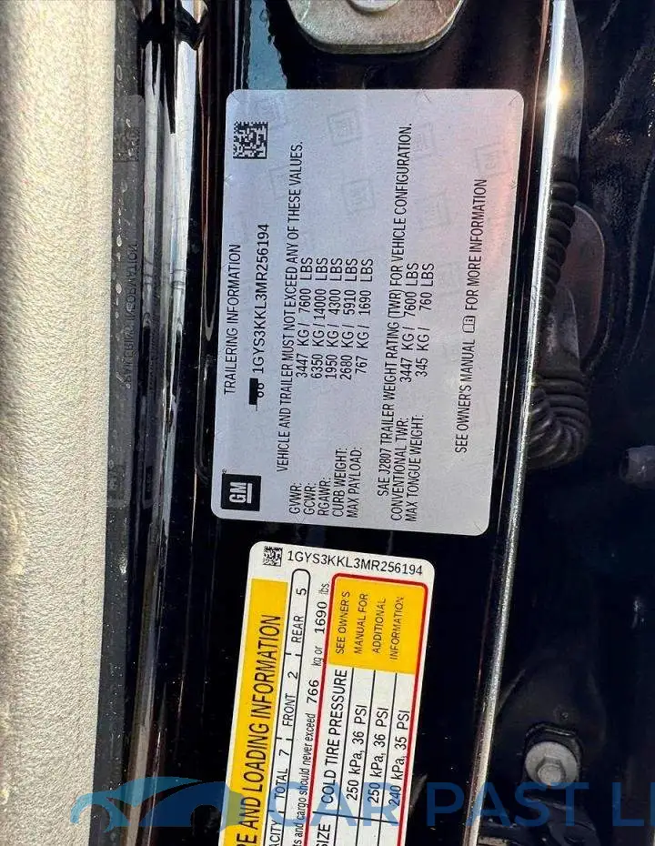 1GYS3KKL3MR256194# 10