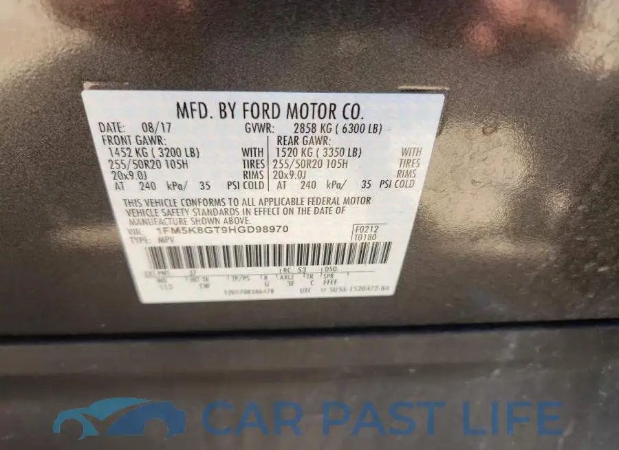 1FM5K8GT9HGD98970# 12