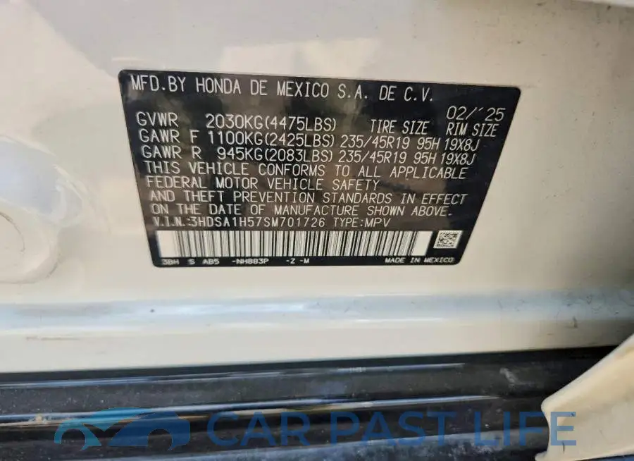 3HDSA1H57SM701726# 12