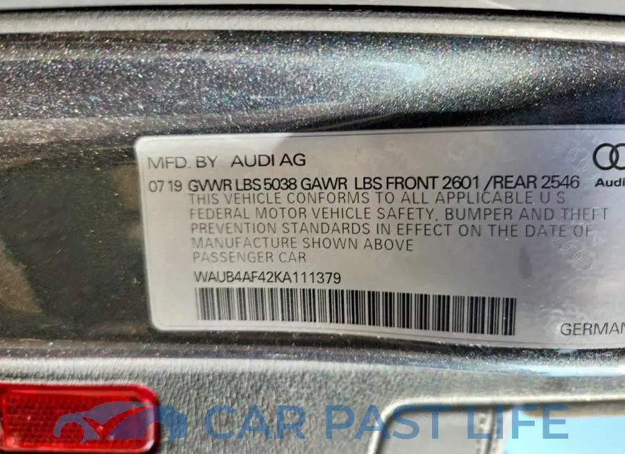 WAUB4AF42KA111379# 13
