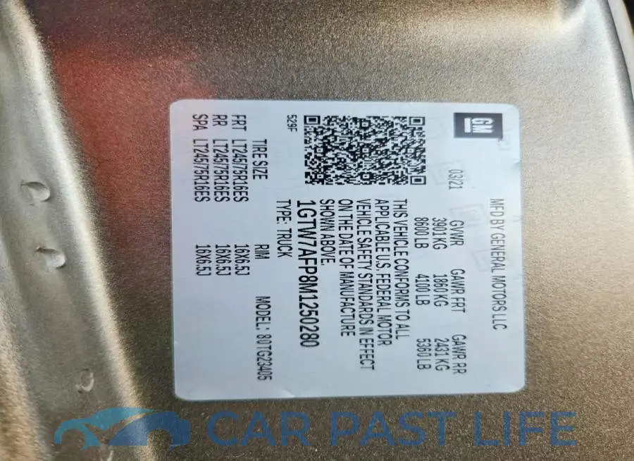 1GTW7AFP8M1250280# 14