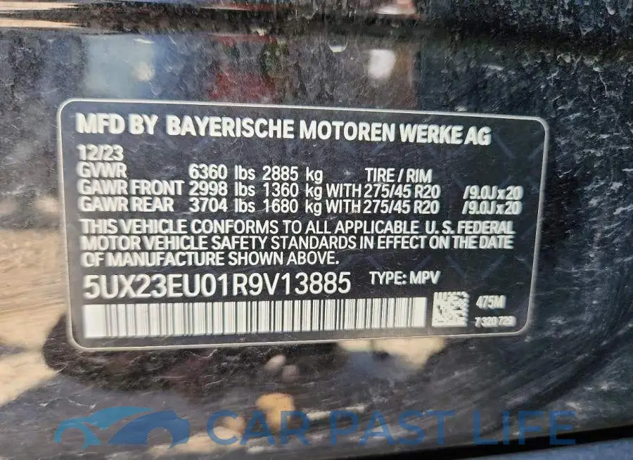 5UX23EU01R9V13885# 13
