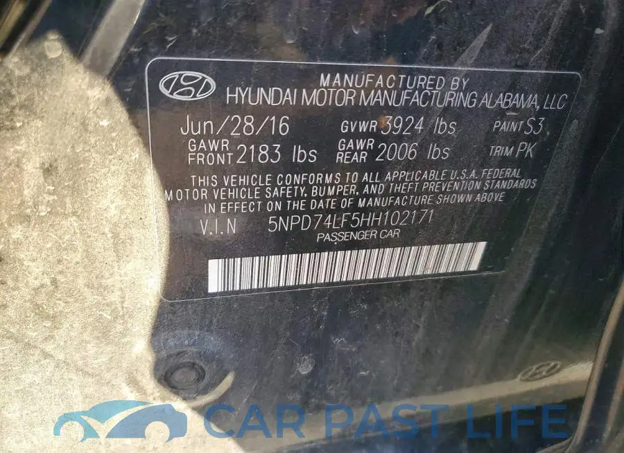 5NPD74LF5HH102171# 12