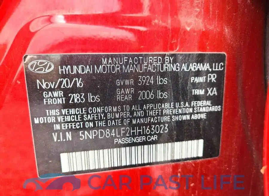 5NPD84LF2HH163023# 12