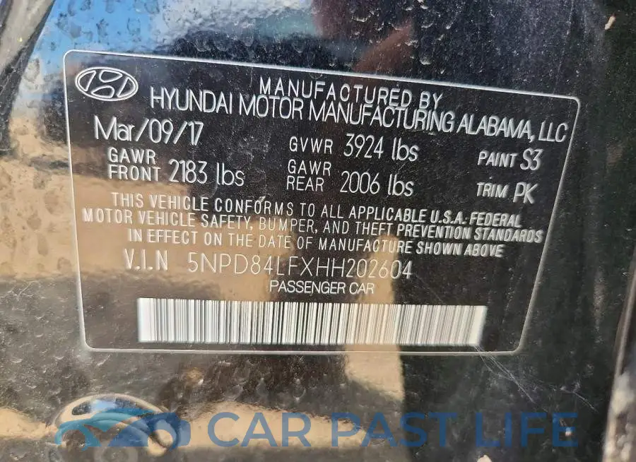 5NPD84LFXHH202604# 12