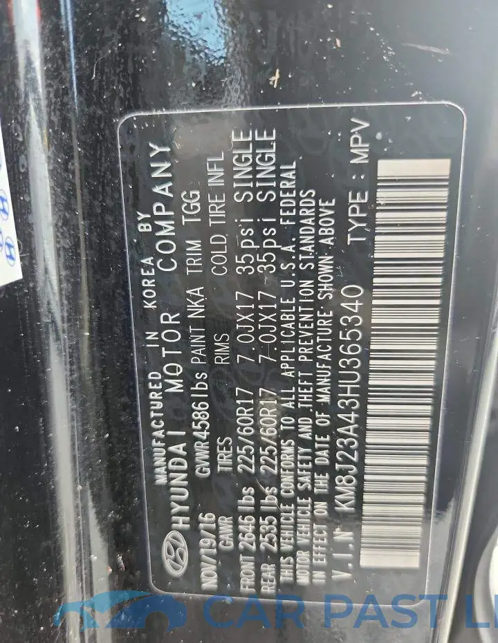 KM8J23A43HU365340# 13