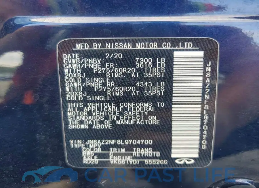 JN8AZ2NF8L9704700# 13