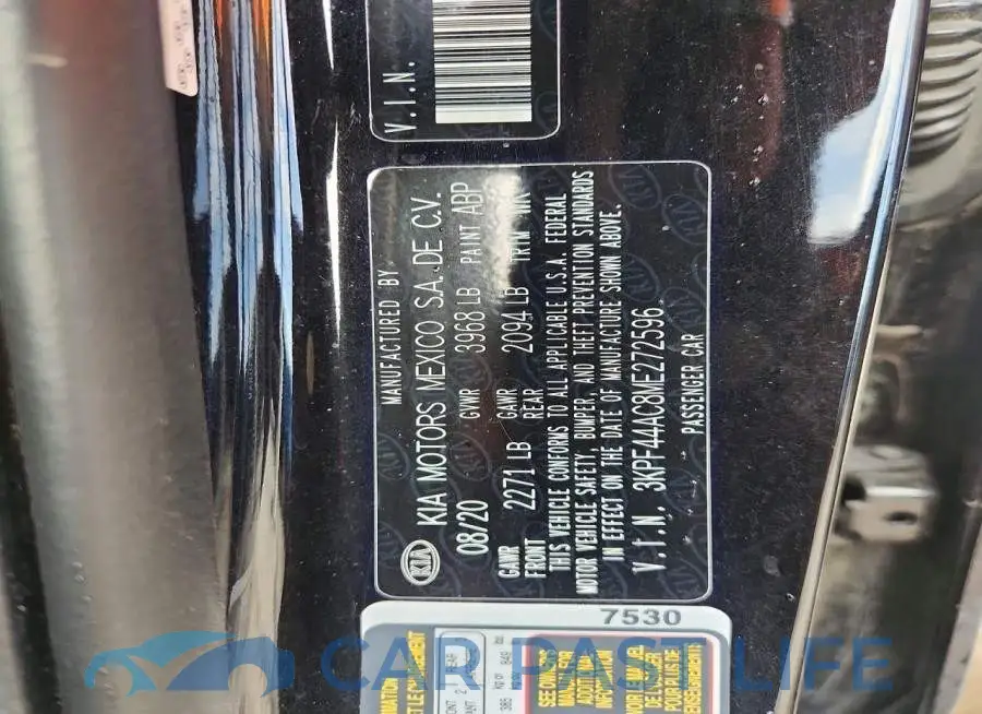 3KPF44AC8ME272596# 12