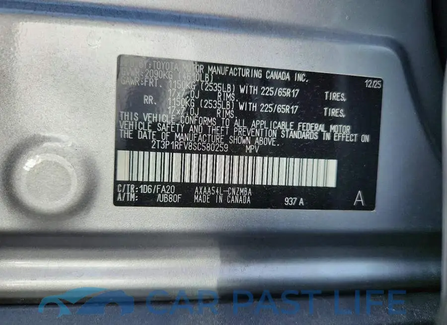 2T3P1RFV8SC580259# 13