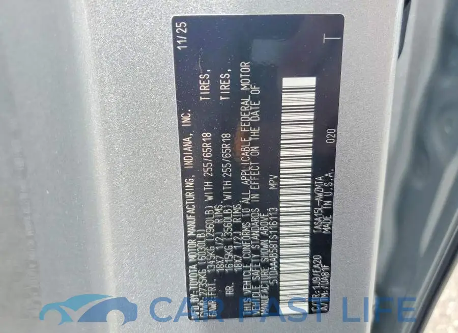 5TDAAAB58TS116113# 14