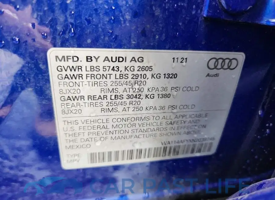 WA114AFYXN2039745# 13
