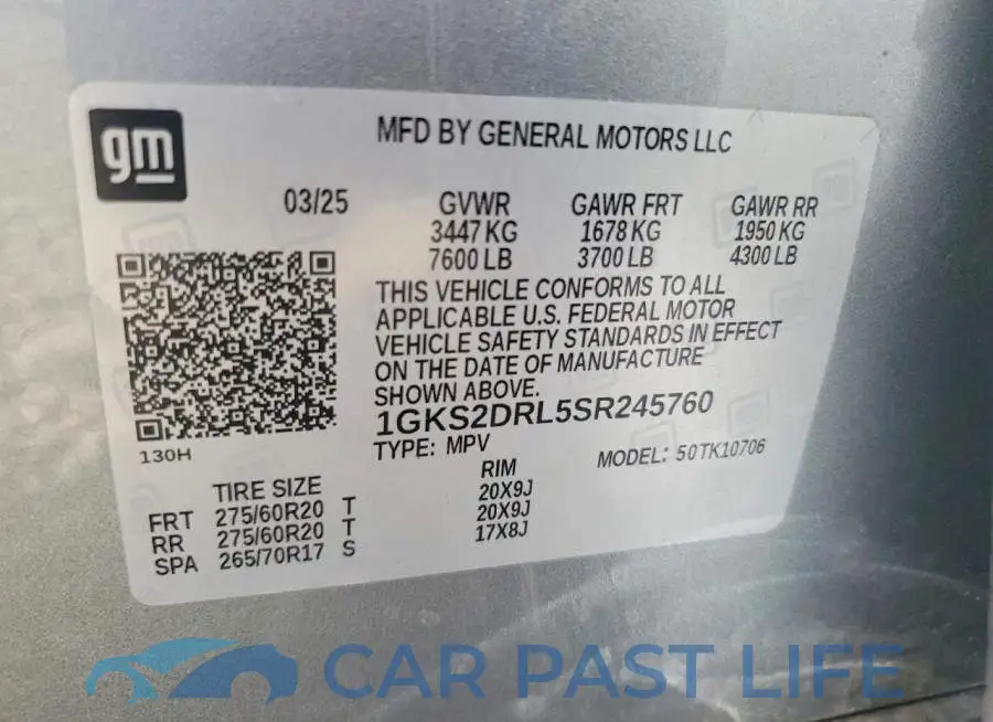 1GKS2DRL5SR245760# 14