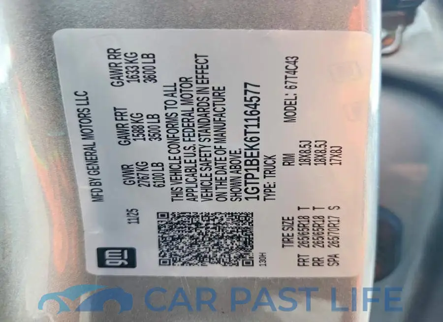 1GTP1BEK6T1164577# 13