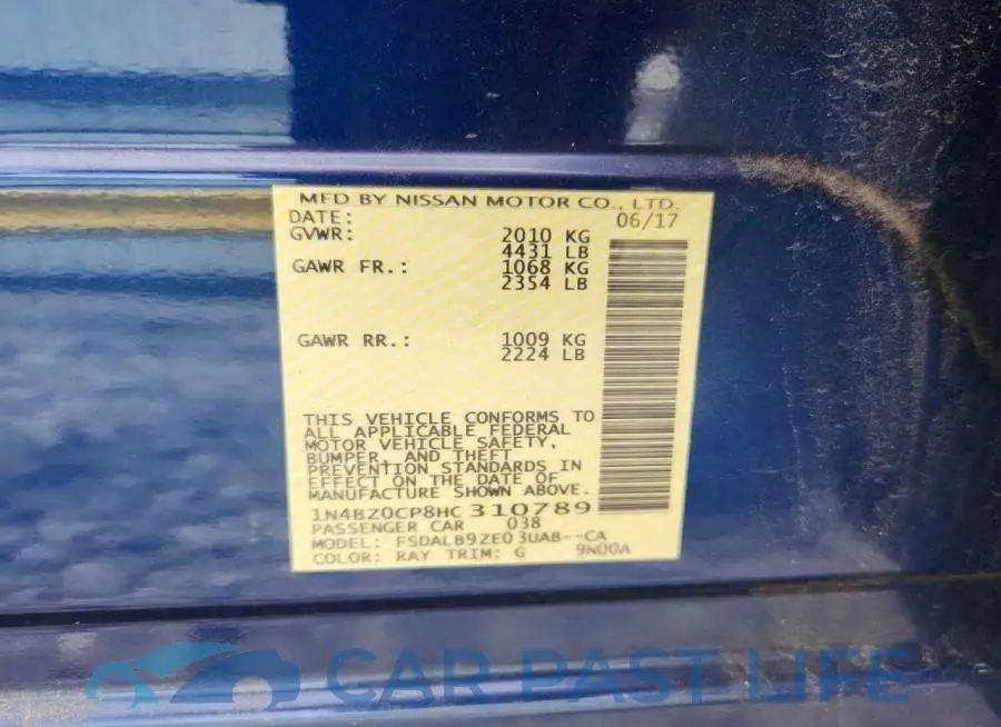 1N4BZ0CP8HC310789# 13