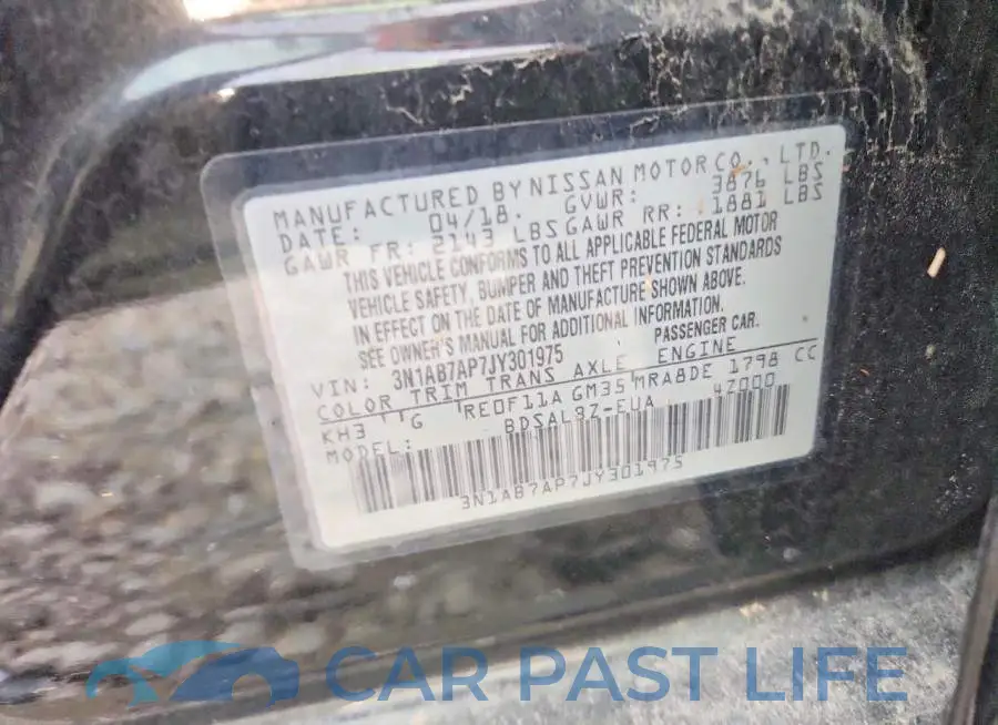 3N1AB7AP7JY301975# 12