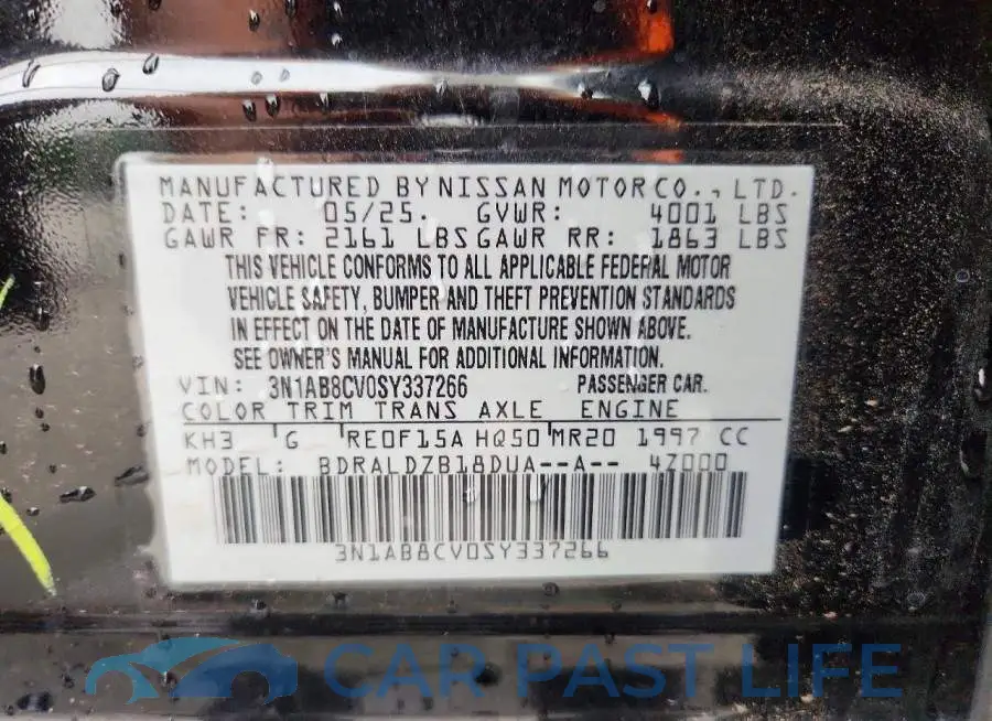 3N1AB8CV0SY337266# 13