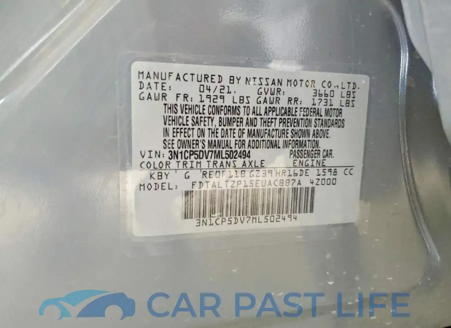 3N1CP5DV7ML502494# 13