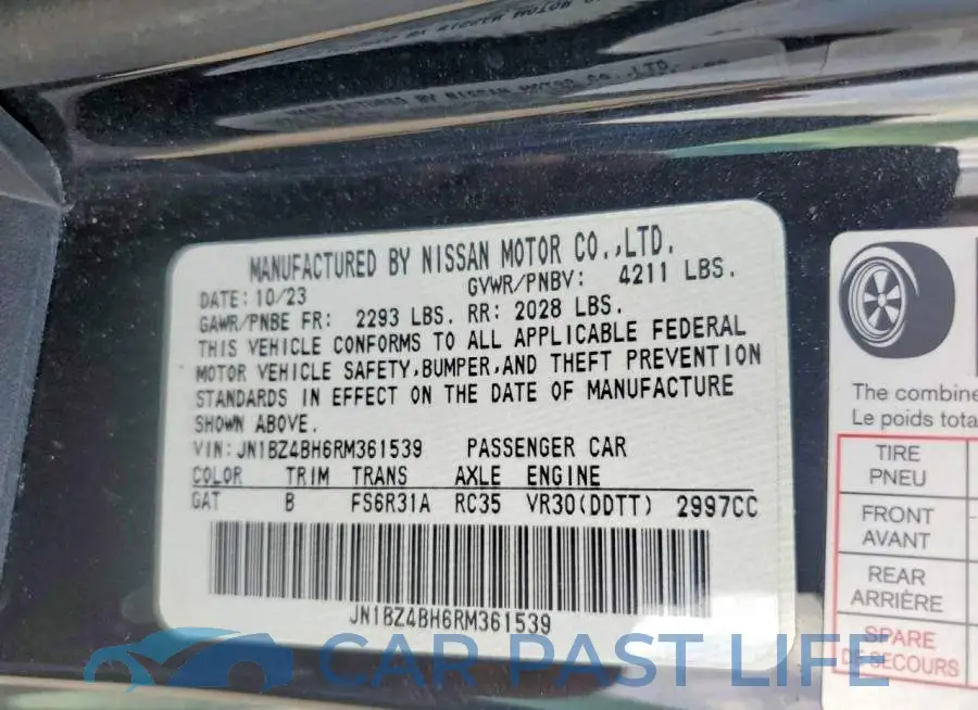 JN1BZ4BH6RM361539# 12