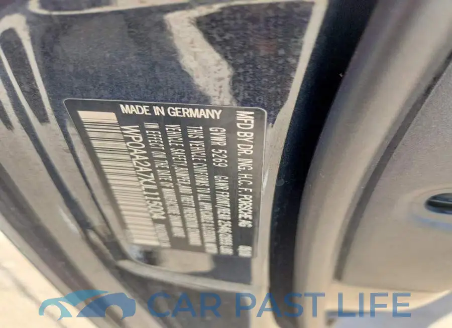 WP0AA2A7XJL115004# 13