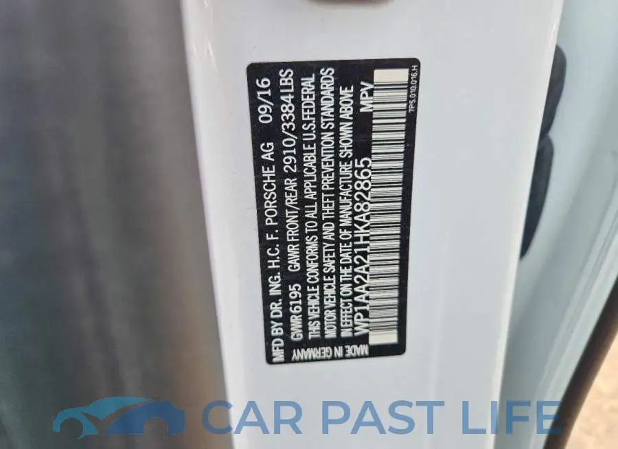 WP1AA2A21HKA82865# 12