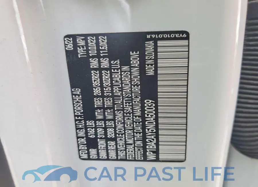 WP1BA2AY5NDA50039# 14
