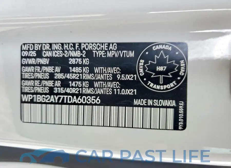 WP1BG2AY7TDA60356# 13
