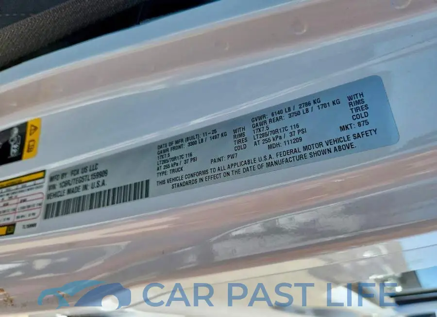 1C6RJTEG5TL159909# 12