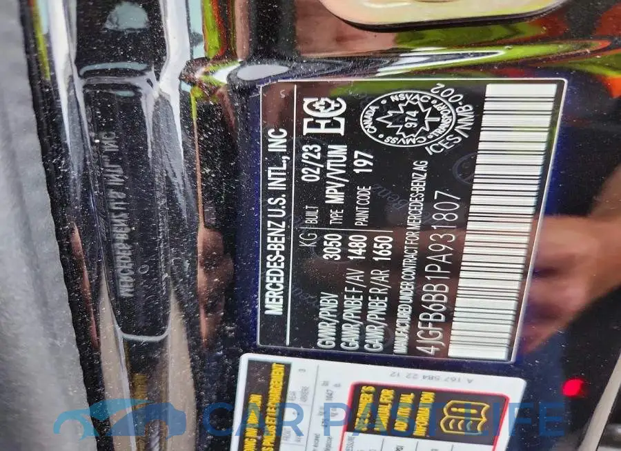4JGFB6BB1PA931807# 14