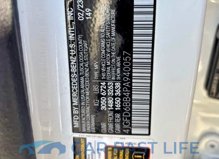 4JGFD6BB4PA940057# 10