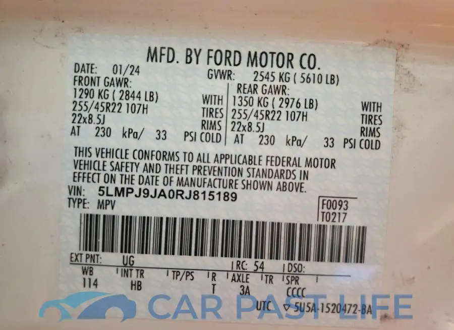 5LMPJ9JA0RJ815189# 14