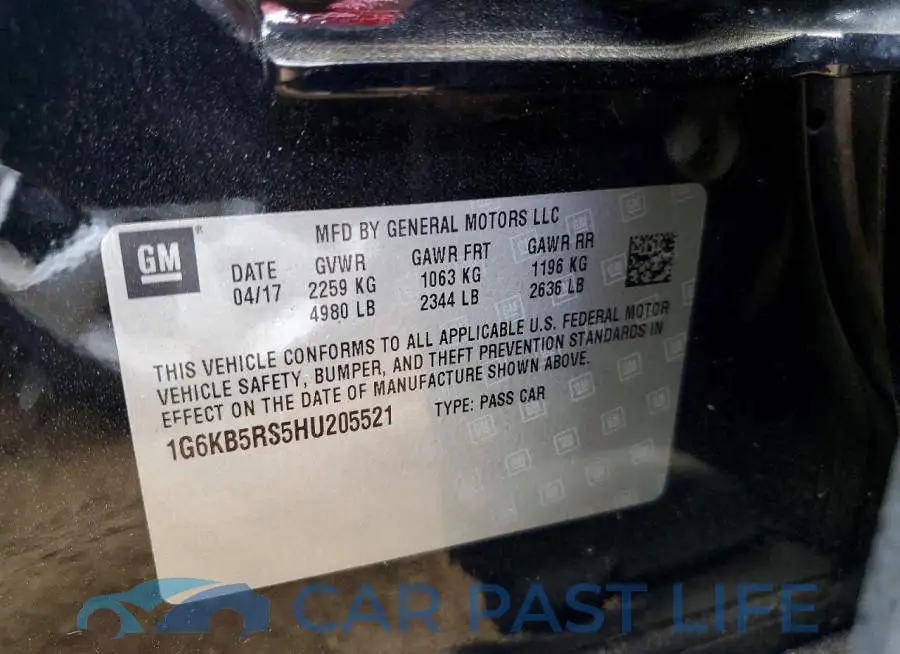 1G6KB5RS5HU205521# 13