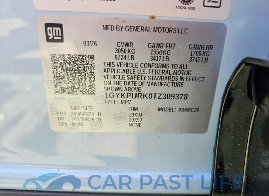 1GYKPURK0TZ309378# 13