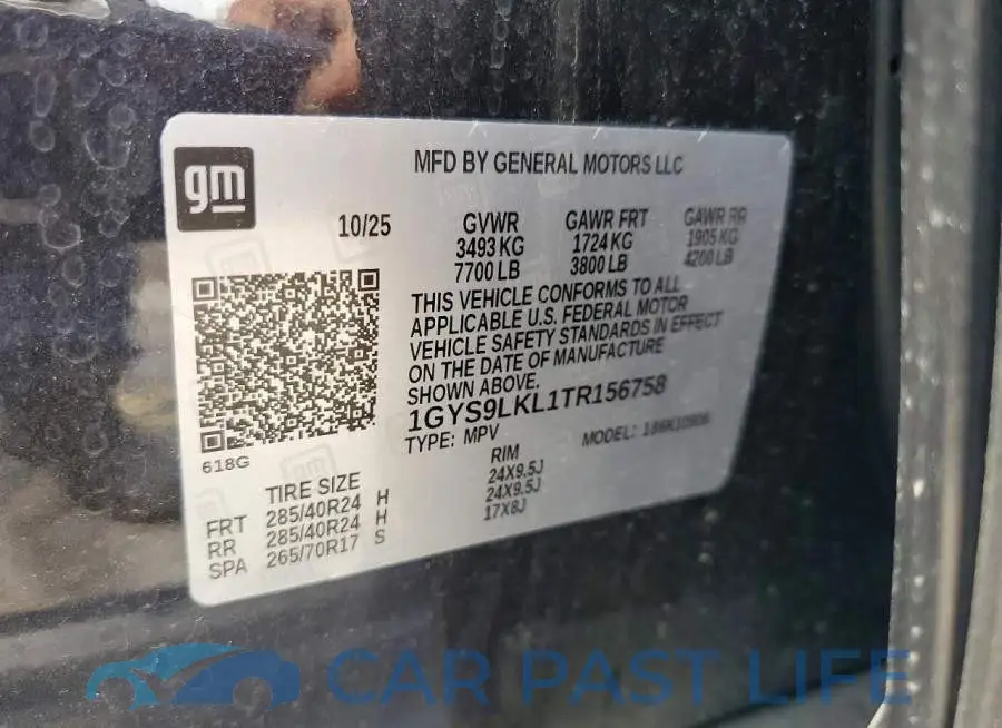 1GYS9LKL1TR156758# 13