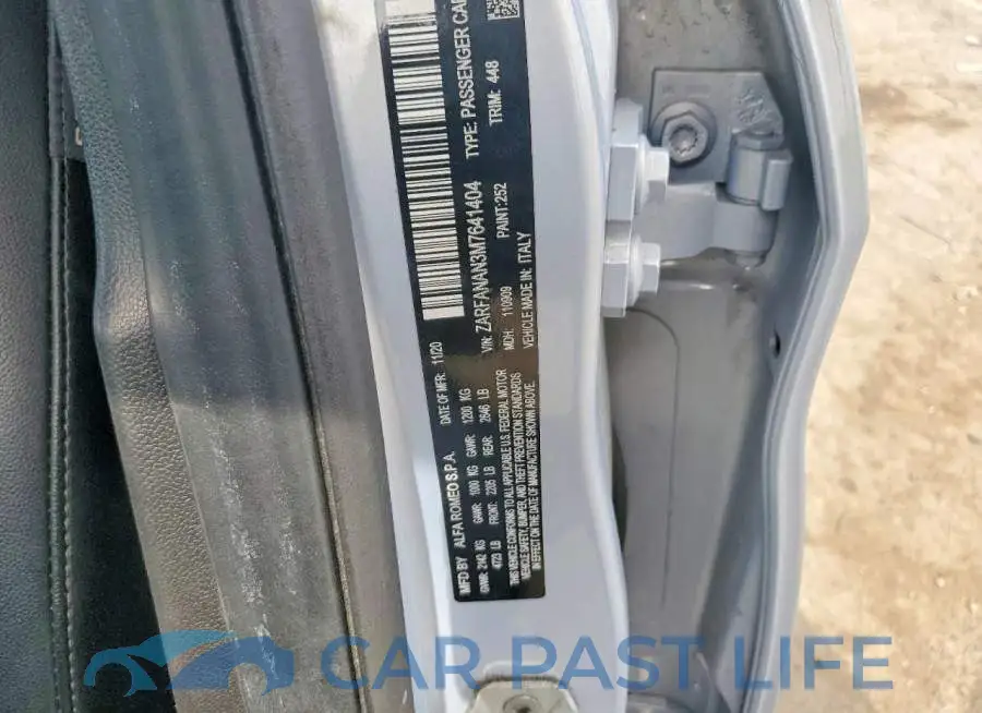 ZARFANAN3M7641404# 12