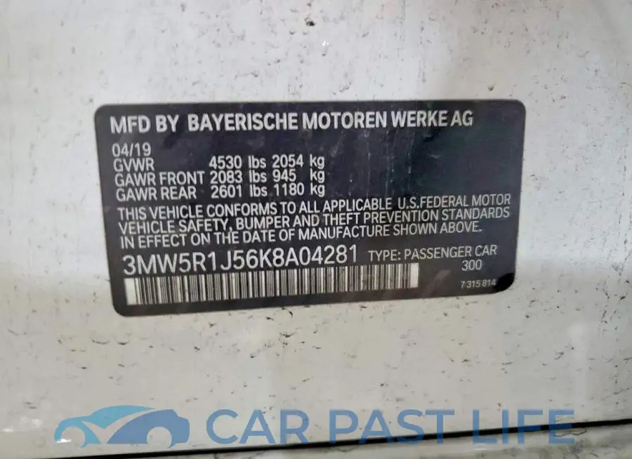 3MW5R1J56K8A04281# 13