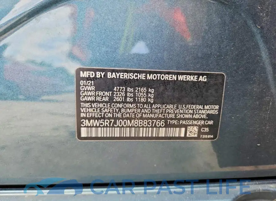 3MW5R7J00M8B83766# 12