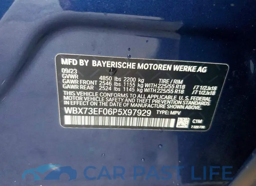 WBX73EF06P5X97929# 13