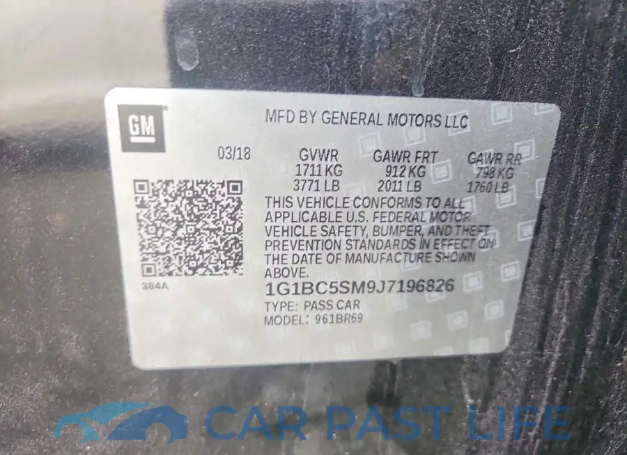 1G1BC5SM9J7196826# 13