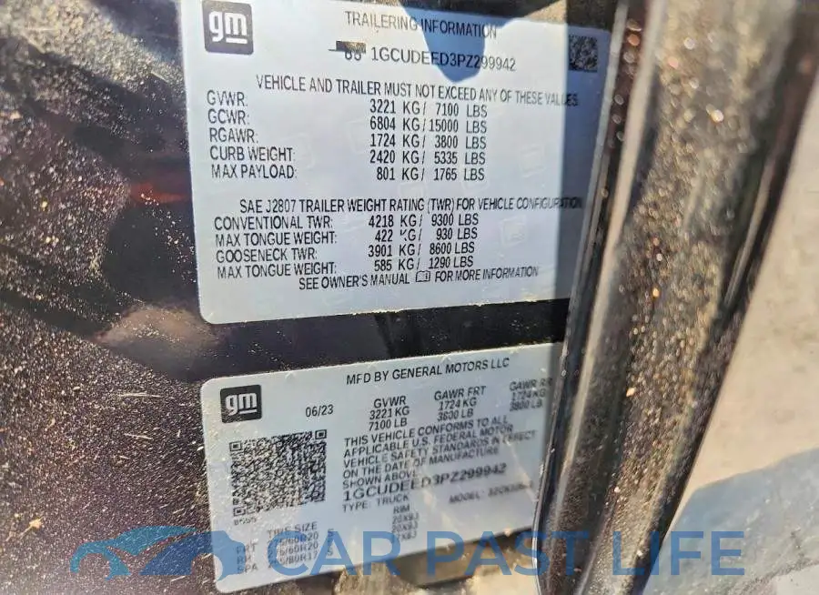 1GCUDEED3PZ299942# 12