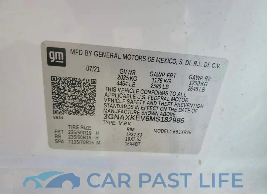 3GNAXKEV6MS182986# 13