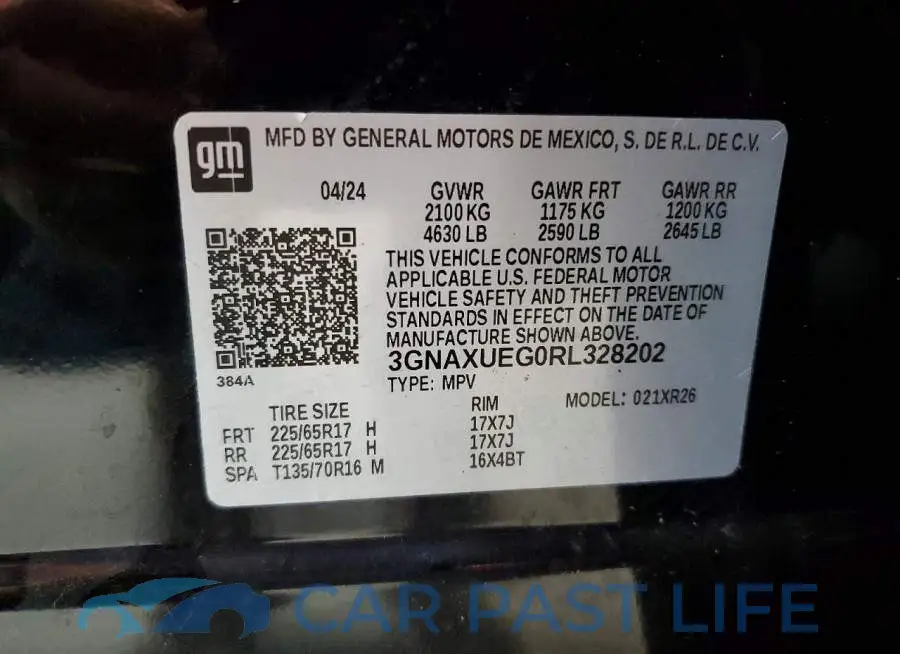 3GNAXUEG0RL328202# 14
