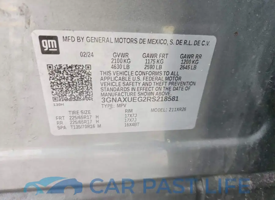 3GNAXUEG2RS218581# 13